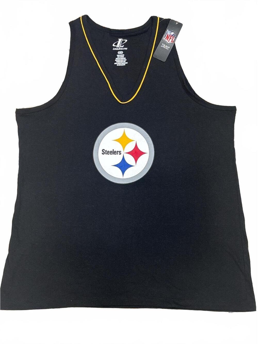 Logo Athletic Pittsburgh Steelers NFL Tank Top 100% Cotton Size 1X